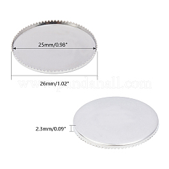 Tarnish Resistant 304 Stainless Steel Milled Edge Bezel Cups&nbsp;STAS-P236-25P