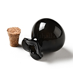 Lucky Bag Shape Glass Cork Bottles Ornament&nbsp;AJEW-A039-02I