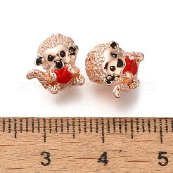 Rack Plating Alloy Enamel European Beads&nbsp;PALLOY-P307-13RG