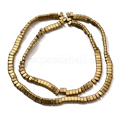2-Hole Electroplated Synthetic Non-magnetic Hematite Beads Strands&nbsp;G-L613-A01-01A