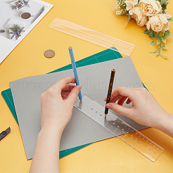 2Pcs 2 Styles Acrylic Rulers&nbsp;AJEW-WH0270-327
