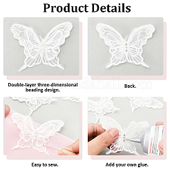 30Pcs Polyester Butterfly Lace Appliques&nbsp;DIY-CY0001-65B