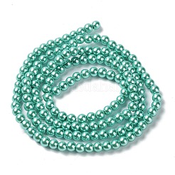 1450Pcs 10 Strands Baking Paint Pearlized Glass Pearl Round Bead Strands &nbsp;HY-SZ0001-04