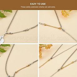 10 Strands 10 Style 304 Stainless Steel Chain Extender&nbsp;STAS-SZ0001-64