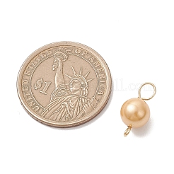 Dyed Round Shell Pearl Connector Charms&nbsp;PALLOY-JF04852