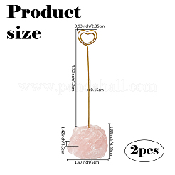 Heart Iron Memo Photo Stand Holder&nbsp;AJEW-WH0650-75