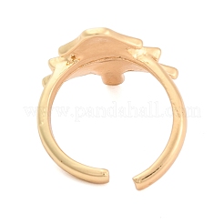 Christmas Theme Alloy Enamel Open Cuff Ring&nbsp;RJEW-C106-02F-KCG