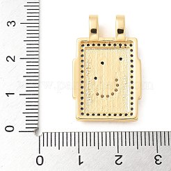 Brass Micro Pave Cubic Zirconia Pendants&nbsp;KK-U053-20G-03