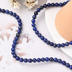 Natural Lapis Lazuli Beads Strands&nbsp;X-G-G099-6mm-7