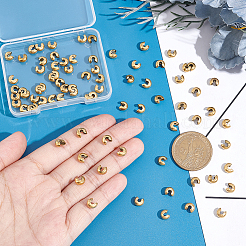 304 Stainless Steel Crimp Beads Covers&nbsp;STAS-UN0043-12