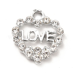 Alloy Rhinestone Pendants&nbsp;ALRI-C007-11P