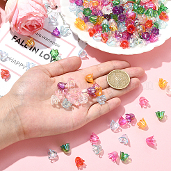 540Pcs 9 Colors UV Plating Acrylic Bead Caps&nbsp;MACR-SP0001-88