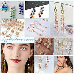 400Pcs 2 Colors 304 Stainless Steel Eye Pins&nbsp;STAS-UN0054-77