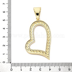 Brass Micro Pave Clear Cubic Zirconia Pendants&nbsp;KK-S510-31G-02