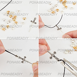 900Pcs 6 Colors Iron Crimp Beads Covers&nbsp;IFIN-PA0001-07A
