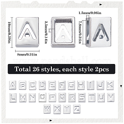 52Pcs 26 Styles Zinc Alloy Hollow Connector Charms&nbsp;FIND-SC0009-80