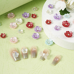 96Pcs 12 Styles Opaque Resin Pave Rhinestone Cabochons&nbsp;RESI-TA0002-33