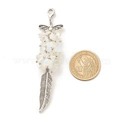 Opalite Chips Cluster Pendant Decorations&nbsp;HJEW-JM00653-04