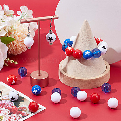 90Pcs 3 Colors Opaque Acrylic Beads&nbsp;SACR-SP0001-14