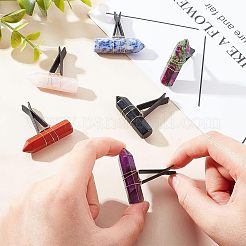 6Pcs Bullet Shape Natural Gemstone Car Air Vent Clips&nbsp;AJEW-PH00496-04