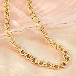 7MM 304 Stainless Steel Double Link Chain Necklaces for Women&nbsp;SA-H001-24G