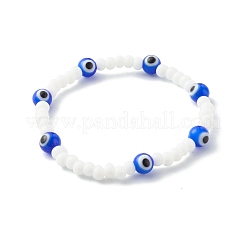 Glass Beads & Handmade Lampwork Beads Stretch Bracelets Set for Parents & Kid&nbsp;BJEW-JB06475