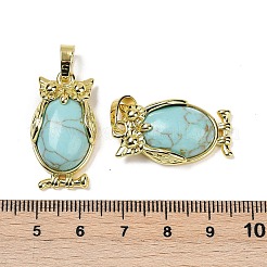 Synthetic Turquoise Pendant&nbsp;KK-F887-02G-02