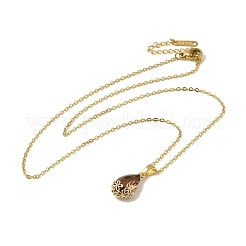 Brass Glass Pendants Necklaces&nbsp;NJEW-K269-09G