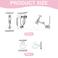 20Pcs Brass Clip-on Earring Findings&nbsp;KK-ME0001-28