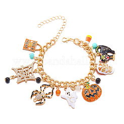 Halloween Alloy Enamel Charm Bracelets&nbsp;FS-WG2C6A9-01