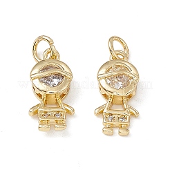 Brass Micro Pave Cubic Zirconia Pendants&nbsp;KK-E068-VB202