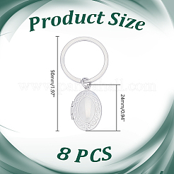 8Pcs 304 Stainless Steel Keychain&nbsp;KEYC-HY00010