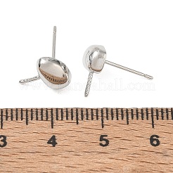 Brass Stud Earring Findings&nbsp;KK-CBABAE6-03P