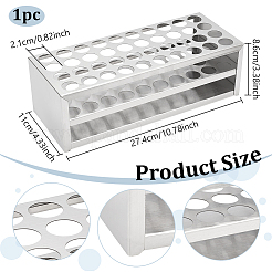 40 Holes Stainless Steel Multi-Use Tube Display Racks&nbsp;AJEW-WH0596-765A