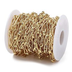 Rack Plating Brass Hour-glass Shaped Link Chains&nbsp;CHC-G023-01G