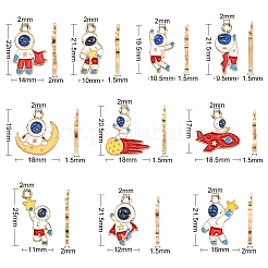 50Pcs 10 Styles Alloy Enamel Pendants&nbsp;ENAM-CJ0002-97