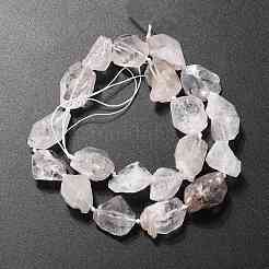 Rough Raw Natural Quartz Beads Strands&nbsp;G-G010-19-01