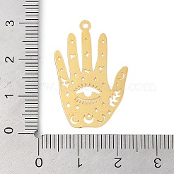 Brass Etched Metal Embellishments Pendants&nbsp;KK-Z058-01G