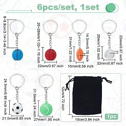 Resin & Plastic Pendants Keychains&nbsp;KEYC-OC0001-30