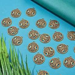 60Pcs Life of Tree Moon Charm Pendant Triple Moon Goddess Pendant Ancient Bronze for Jewelry Necklace Earring Making crafts&nbsp;JX339A