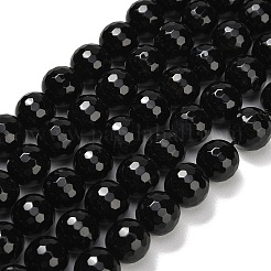 Natural Black Onyx Beads Strands&nbsp;G-C280-B01-12mm