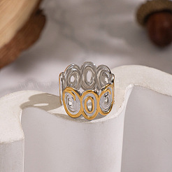 304 Stainless Steel Cuff Open Rings&nbsp;WG57FB1-01