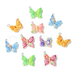 60Pcs 6 Colors Opaque Resin Pendants&nbsp;RESI-CJ0005-32