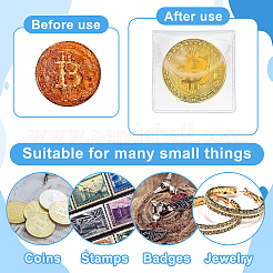 100Pcs 2 Styles Dustproof PVC Commemorative Coin Storage Envelope Bags for Jewelry&nbsp;ABAG-PH0001-49