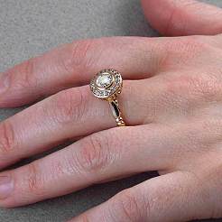 2Pcs Alloy with Crystal Rhinestone Finger Rings&nbsp;FS-WG4C099-02