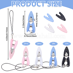 6Pcs 4 Colors Mini Stainless Steel Scissors&nbsp;AJEW-SP0006-26