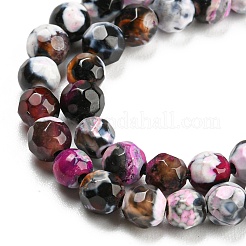 Dyed Natural Fire Crackle Agate Beads Strands&nbsp;G-G007-01B