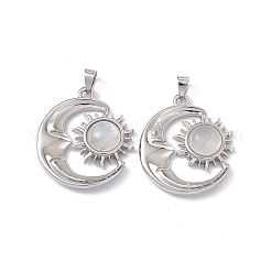 Natural Rainbow Moonstone Pendants&nbsp;KK-A173-04P-05