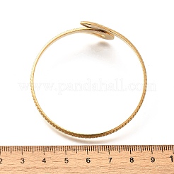 Ion Plating(IP) 304 Stainless Steel Snake Open Cuff Bangles&nbsp;BJEW-L682-011G