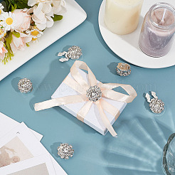 6Pcs Alloy Rhinestone Cufflinks&nbsp;BUTT-MA0001-11